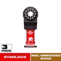 Diablo Demo Demon Amped 1-3/4 in. L X 1-1/4 in. W Carbide Oscillating Blade Nail-Embedded Wood 3 pk