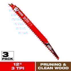 Diablo Amped Demo Demon 12 in. Carbide Tipped Reciprocating Saw Blade Set 3 TPI 3 pk