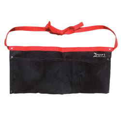 Zenport 2 pocket Canvas Apron Pouch 17 in. L X 8-1/4 in. H Black/Red