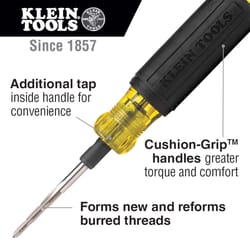 Klein Tools Steel SAE 6-in-1 Tapping Tool 6-32, 8-32, 10-32, 10-24, 12-24, 1/4-20, 7-3/4 1 pc