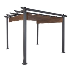 Coolaroo Polyethylene Pergola 9.5 ft. H X 9 ft. W X 9 ft. L