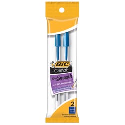 BIC Cristal Blue Ball Point Pen 2 pk