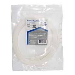 Home Plus 48 in. L White Cable Tie 5 pk