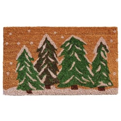 Home & More 1.42 W X 2.42 L Multi-color Winter Wonderland Coir Door Mat