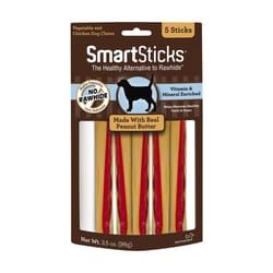 SmartBones Chicken, Vegetables & Peanut Butter Treats For Dogs 3.5 oz 5 pk