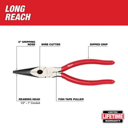 Milwaukee 8 in. Carbon Steel Long Nose Pliers