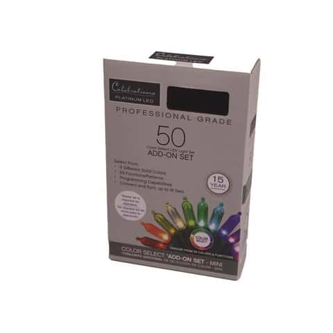 Celebrations Platinum LED T5 Multicolored 50 ct String Christmas Lights
