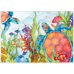 Olivia's Home 22 in. W X 32 in. L Multi-Color Undersea Society Polyester Accent Rug