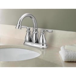 Moen Hilliard Chrome Traditional Bathroom Faucet 4 in.