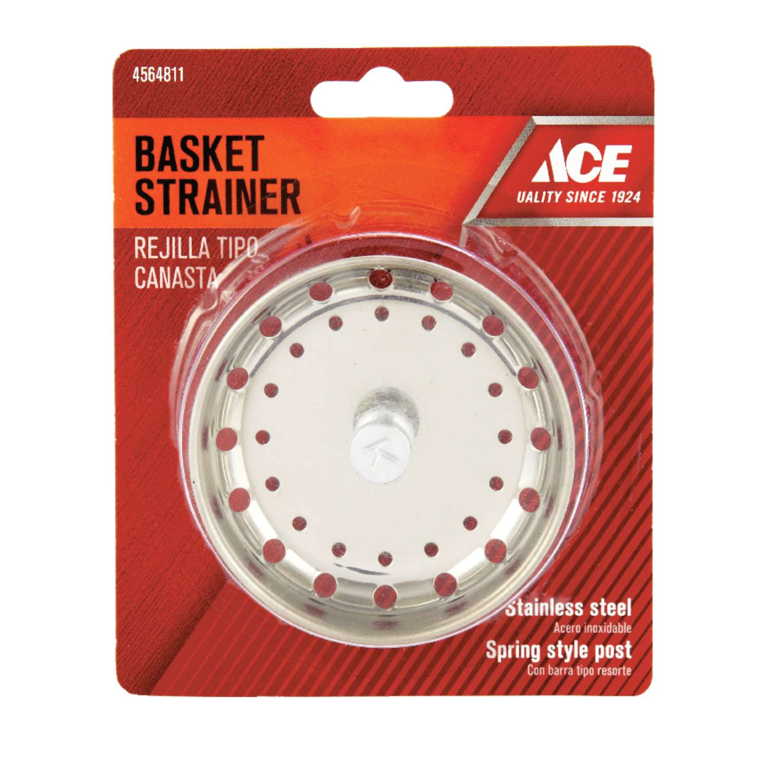 1-7/8" Ace Snap-In Style 3-Prong Drain Strainer 43188 