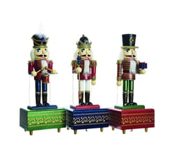 Decoris Assorted Firwood Nutcracker Music Box 12 in.