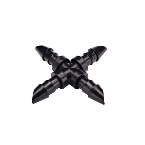 Raindrip 1/4 in. Barbed Drip Irrigation Cross 4 pk Raindrip 1/4 in. Barbed Drip Irrigation Cross 4 pk