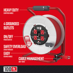 Craftsman 100 ft. L PVC Cord Reel