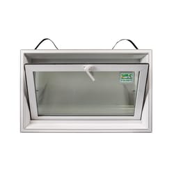 Duo-Corp PNP Hopper White Glass/Vinyl Window 31.875 in. L X 16 in. H 1 pk