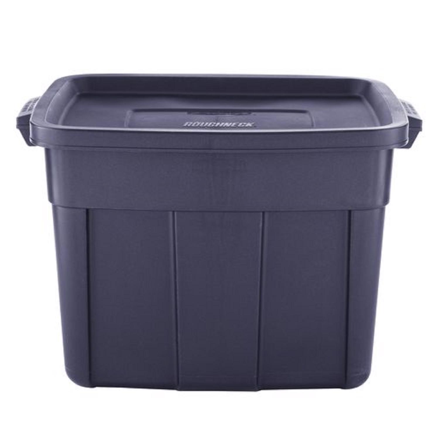 Rubbermaid Brute 14 gal Gray Storage Tote 10.7 in. H X 16.5 in. W X 27.9  in. D Stackable - Ace Hardware