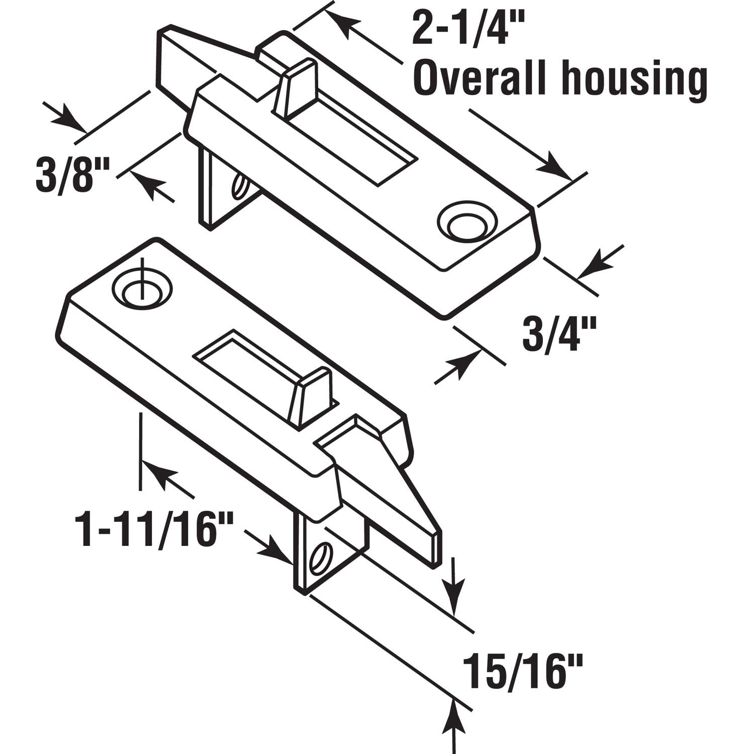 Prime-Line White Plastic Window Tilt Latch 3/4 in. W X 2-1/4 in. L 2 pk -  Ace Hardware