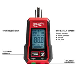 Milwaukee LCD Receptacle Tester 1 pk