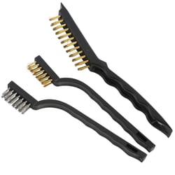 GreatNeck 8.5 in. L Brass Mini Wire Brush Set