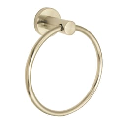 Huntington Brass Satin Brass Silver Towel Ring Brass