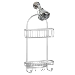 iDesign York Lyra 22 in. H X 4 in. W X 10 in. L Silver Shower Caddy