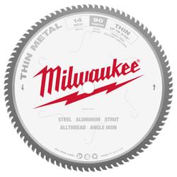 Milwaukee 14 in. D X 1 in. Carbide Tipped Circular Saw Blade 90 teeth 1 pk