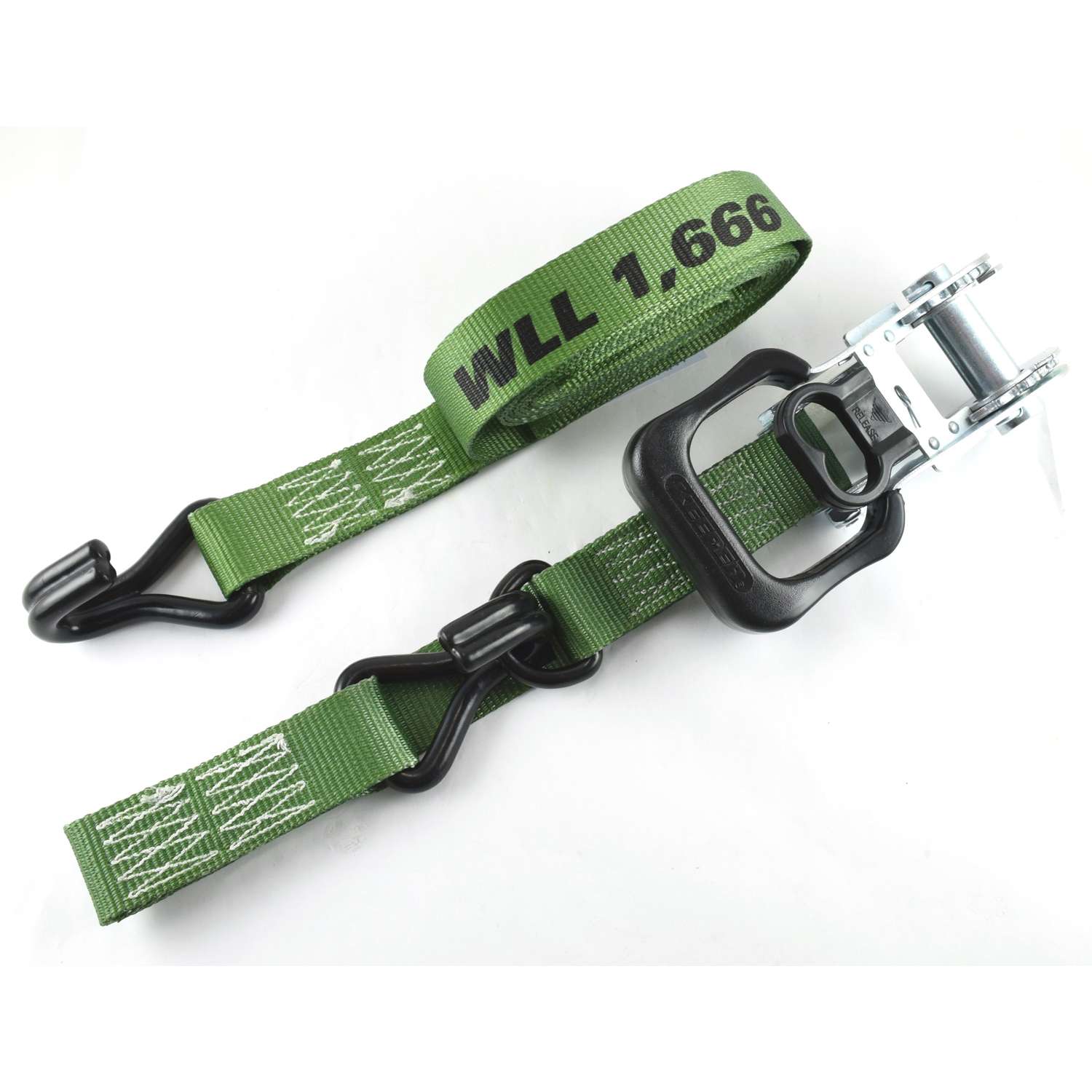 Keeper Chrome Series 1.5 in. W x 12 ft. L Green Tie Down Strap 1666 lb