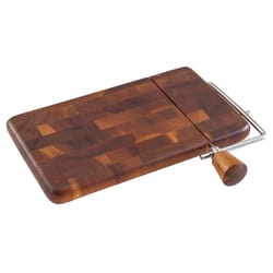 Totally Bamboo 9.5 in. L X 5.68 in. W X 1 in. Acacia Wood Cheese Board with Slicer