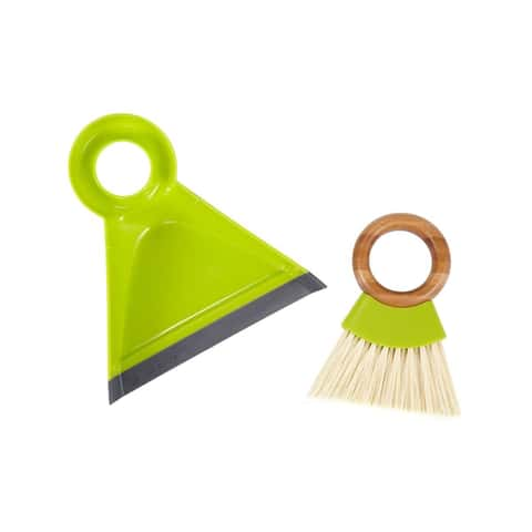 1pc Window Track Cleaning Brush With Dustpan, Small Brush For