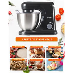 Commercial Chef Black/Silver 4.7 qt 7 speed Stand Food Mixer