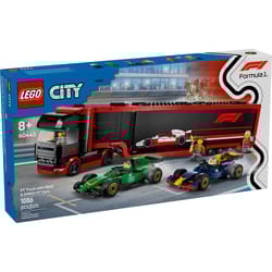 LEGO CIty F1 Truck with RB20 & AMR21 Building Toy Multicolored 1086 pc
