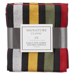 Kane Home Multicolored Cotton Executive Stripe Kitchen Towel 3 pk