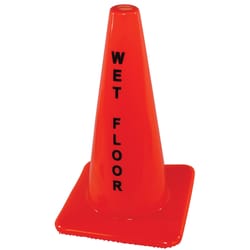 Impact English Orange Caution Safety Cone 18 in. H X 10 in. W