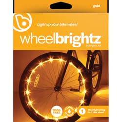 Brightz Wheel Brightz Gold LED Bike Accessory ABS Plastics, Polyurethane, Silicone/Rubber, Iron, Ele