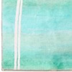 Cozy Living 21 in. W X 33 in. L Blue/White Miami Beach Polyester Accent Rug
