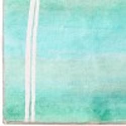 Cozy Living 21 in. W X 33 in. L Blue/White Miami Beach Polyester Accent Rug