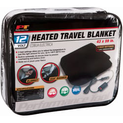 Performance Tool 12 V Black Heated Travel Blanket 1 pk