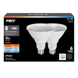 Feit PAR38 E26 (Medium) LED Bulb Adjustable White 90 Watt Equivalence 2 pk