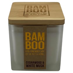 Bamboo Home Fragrance White Cedarwood & White Musk Scent Candle