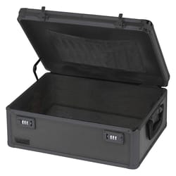 Vaultz Small Locking Storage Case with Dividers, Tactical Black