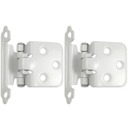 Laurey 1-5/8 in. W X 2-3/4 in. L White Steel Self-Closing Hinge 2 pk