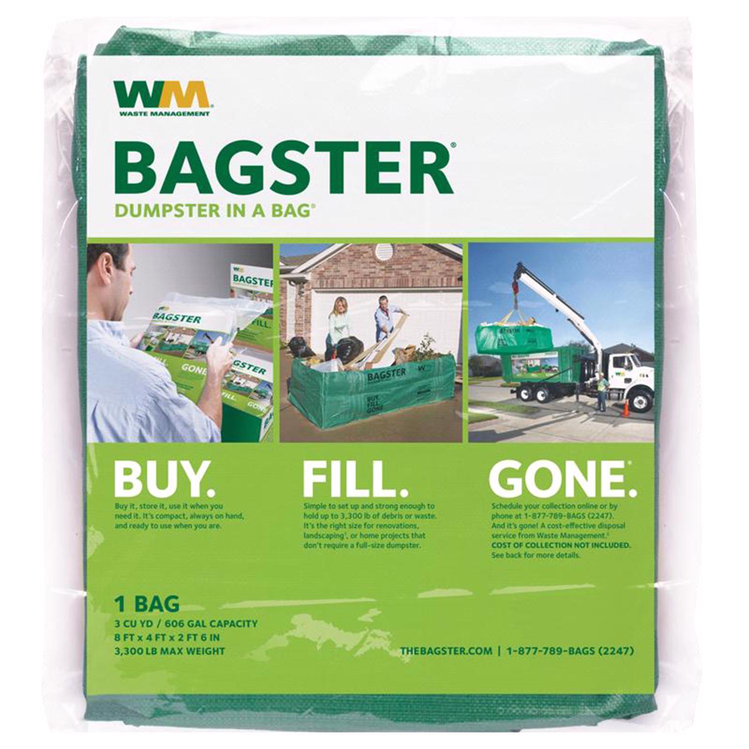 Photos - Other Decoration WM Bagster 606 gal Dumpster In A Bag Open 1 pk 3CUYD