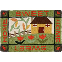 Jellybean 20 in. W X 30 in. L Multi-color Home Sweet Home Polyester Accent Rug