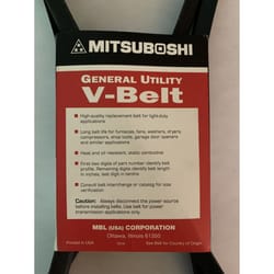 Mitsuboshi FHP General Utility V-Belt 0.38 in. W X 25 in. L For Fractional Horsepower Motors