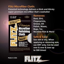 Flitz Microfiber Cleaning Cloth 16 in. W X 16 in. L 1 pk