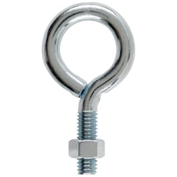 Hampton 3/8 in. X 3 in. L Zinc-Plated Steel Eyebolt Nut Included