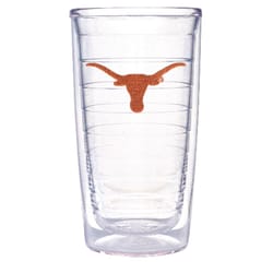 Tervis Collegiate 16 oz Clear BPA Free Texas Longhorns Tumbler