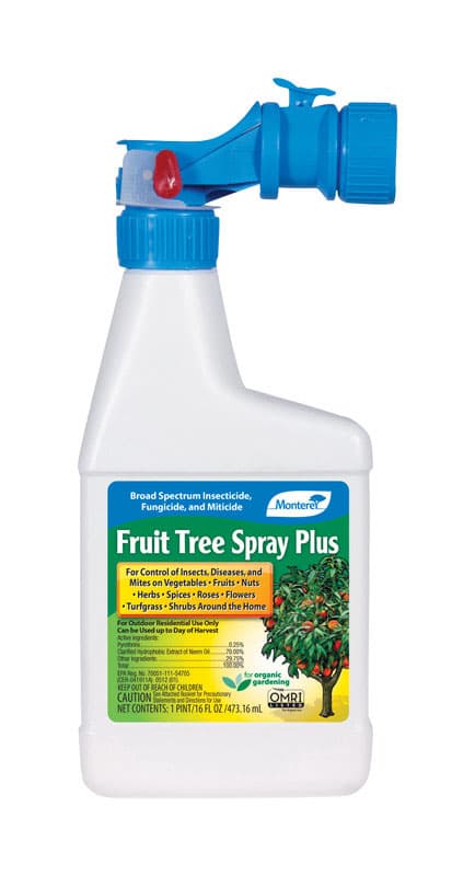 Monterey Fruit Tree Spray Plus Organic Liquid Concentrate Insect Killer/Fungus Control 16 oz