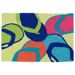 Jellybean 20 in. W X 30 in. L Multicolored Sandals on the Beach Polyester Rug