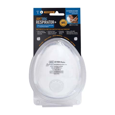 SoftSeal White Reusable N95 Large/X Large All-purpose Safety Mask in the  Respirators department at