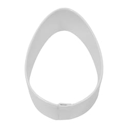 R&M International Corp 2 in. W X 3 in. L Easter Egg Cookie Cutter White 1 pc